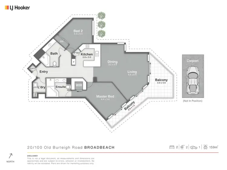 Floorplan of Homely apartment listing, 20/100 Old Burleigh Road, Broadbeach QLD 4218