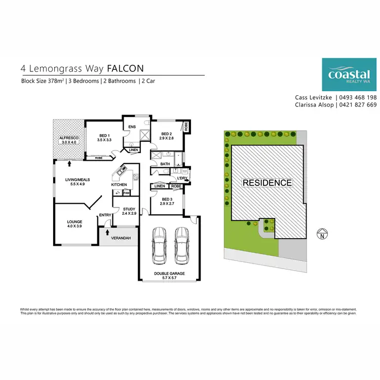 Floorplan of Homely house listing, 4 Lemongrass Way, Falcon WA 6210