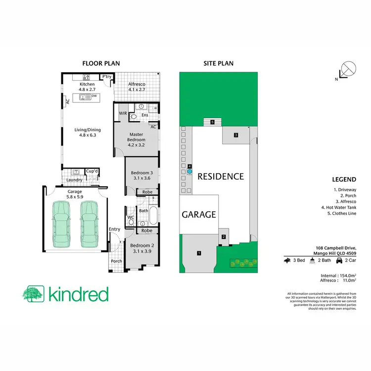 Floorplan of Homely house listing, 108 Campbell Drive, Mango Hill QLD 4509