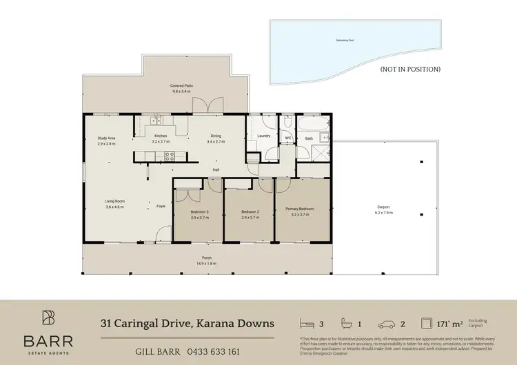 Floorplan of Homely house listing, 31 Caringal Drive, Karana Downs QLD 4306