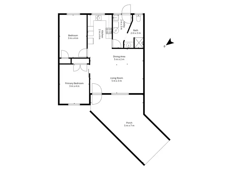 Floorplan of Homely unit listing, 6/16 White Street, Bundaberg West QLD 4670