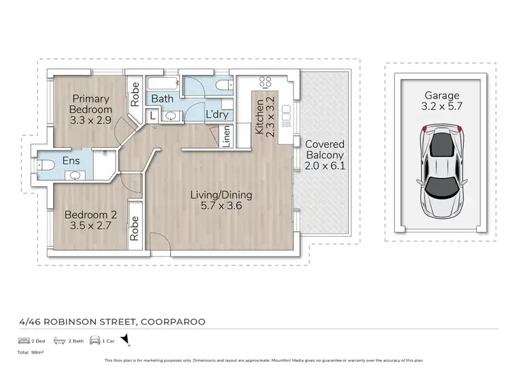 Floorplan of Homely unit listing, 4/46 Robinson Street, Coorparoo QLD 4151