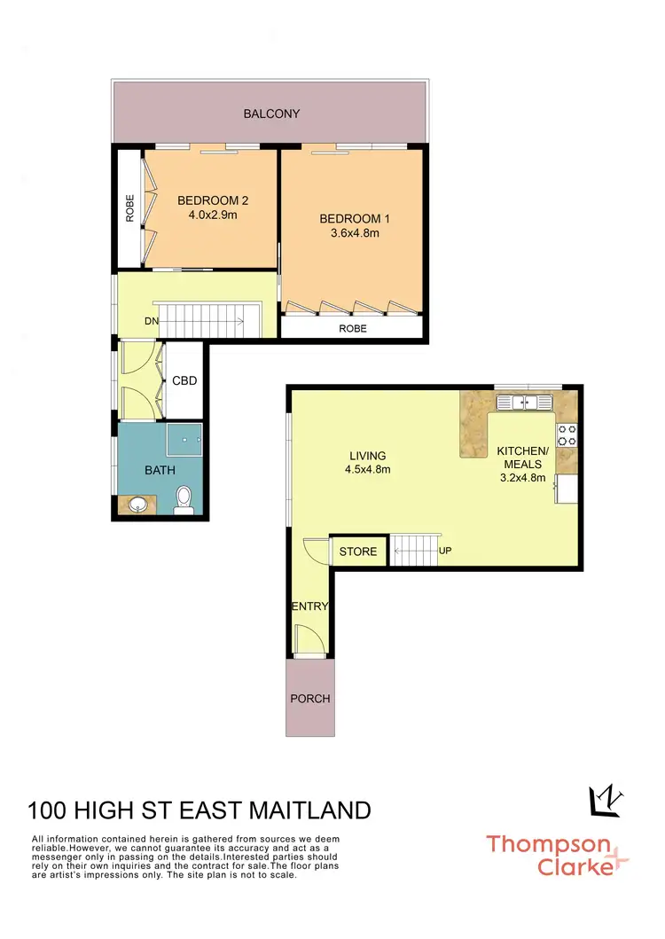 Floorplan of Homely unit listing, 100 High Street, East Maitland NSW 2323