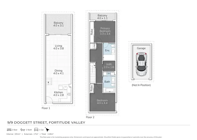 Floorplan of Homely apartment listing, 9/9 Doggett Street, Fortitude Valley QLD 4006