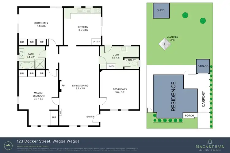Floorplan of Homely house listing, 123 Docker Street, Wagga Wagga NSW 2650