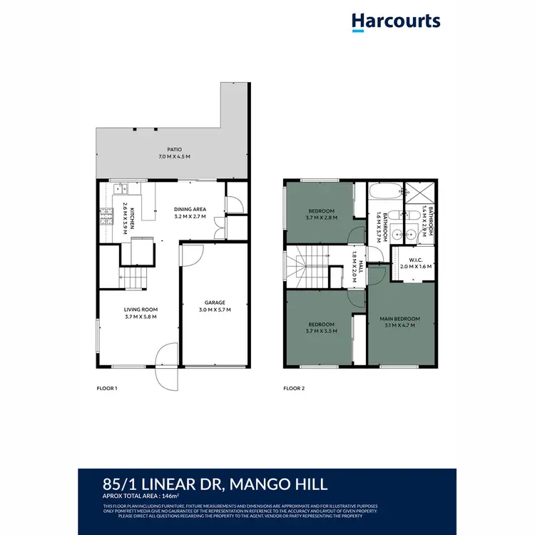 Floorplan of Homely townhouse listing, 85/1 Linear Drive, Mango Hill QLD 4509