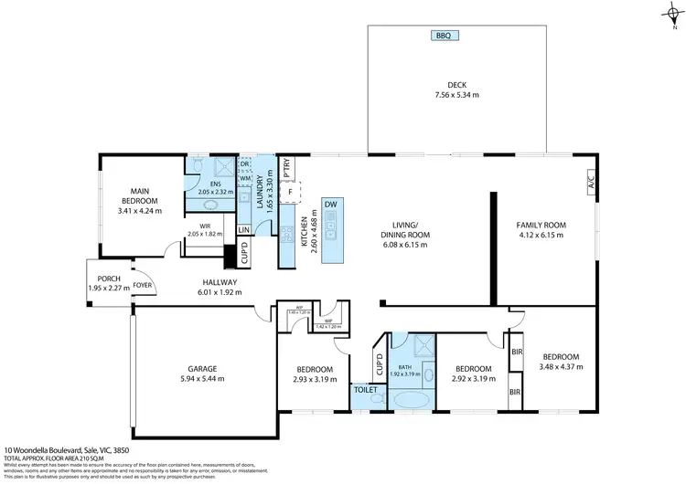 Floorplan of Homely house listing, 10 Woondella Boulevard, Sale VIC 3850