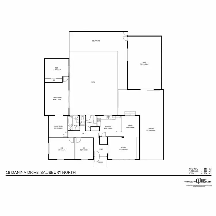 Floorplan of Homely house listing, 18 Danina Drive, Salisbury North SA 5108