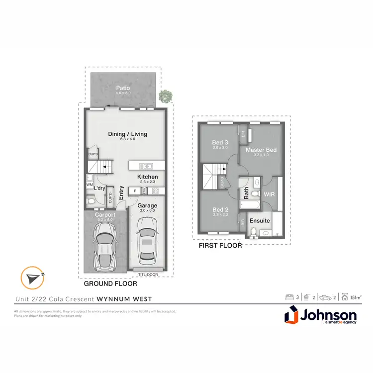 Floorplan of Homely townhouse listing, 2/22 Cola Crescent, Wynnum West QLD 4178