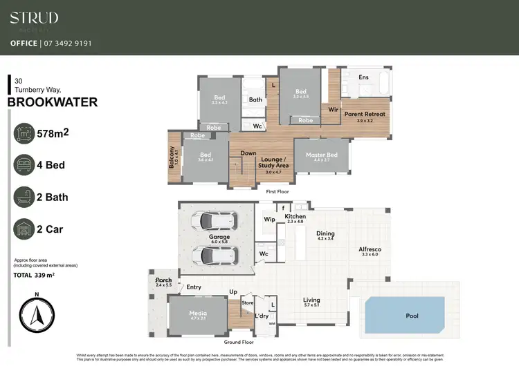 Floorplan of Homely house listing, 30 Turnberry Way, Brookwater QLD 4300