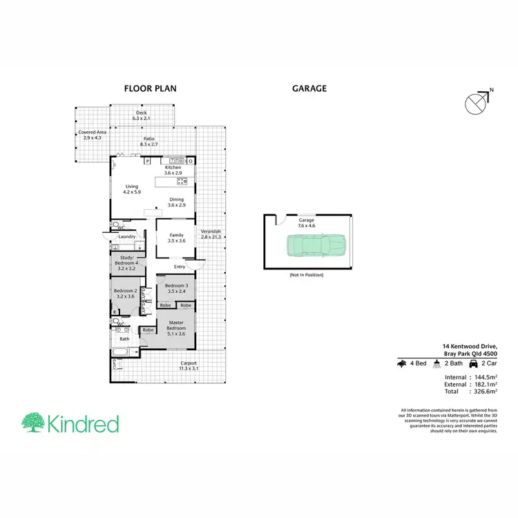 Floorplan of Homely house listing, 14 Kentwood Drive, Bray Park QLD 4500