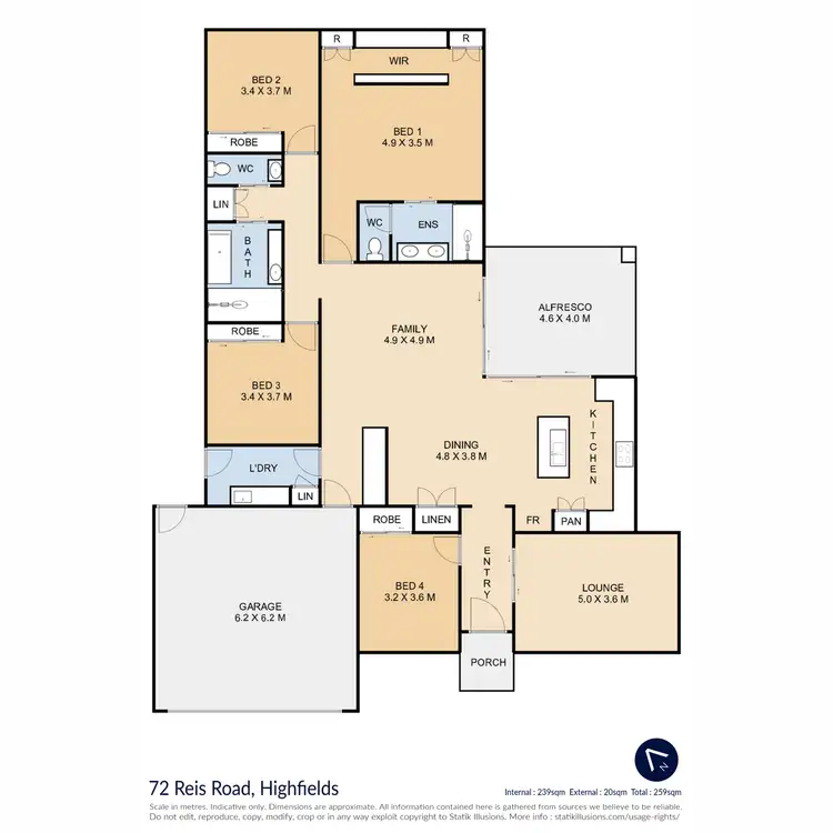 Floorplan of Homely house listing, 72 Reis Road, Highfields QLD 4352