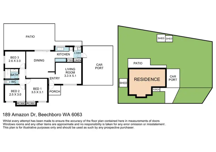 Floorplan of Homely house listing, 189 Amazon Drive, Beechboro WA 6063