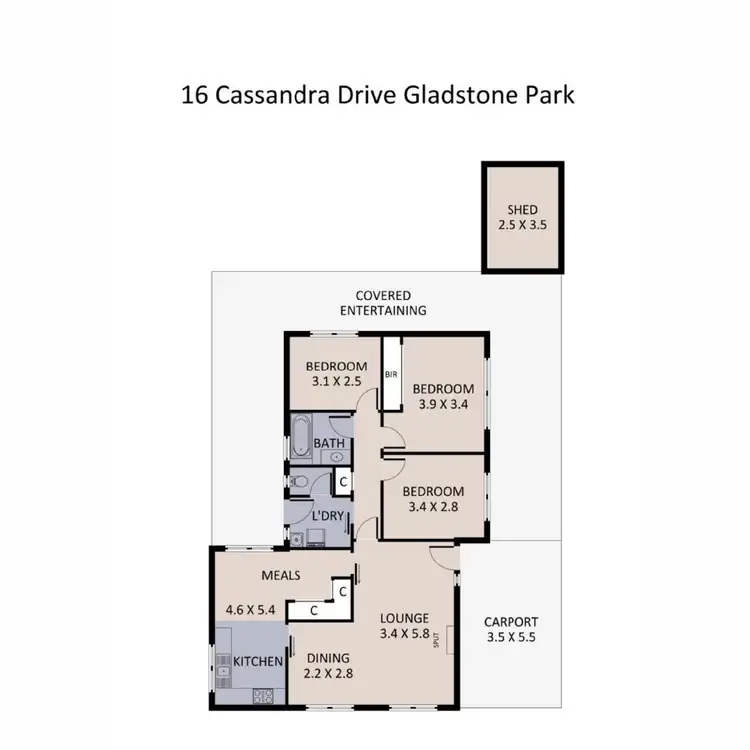 Floorplan of Homely house listing, 16 Cassandra Drive, Gladstone Park VIC 3043