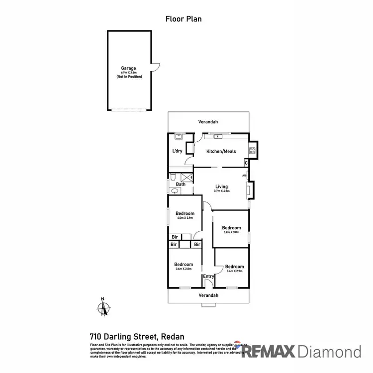 Floorplan of Homely house listing, 710 Darling Street, Redan VIC 3350