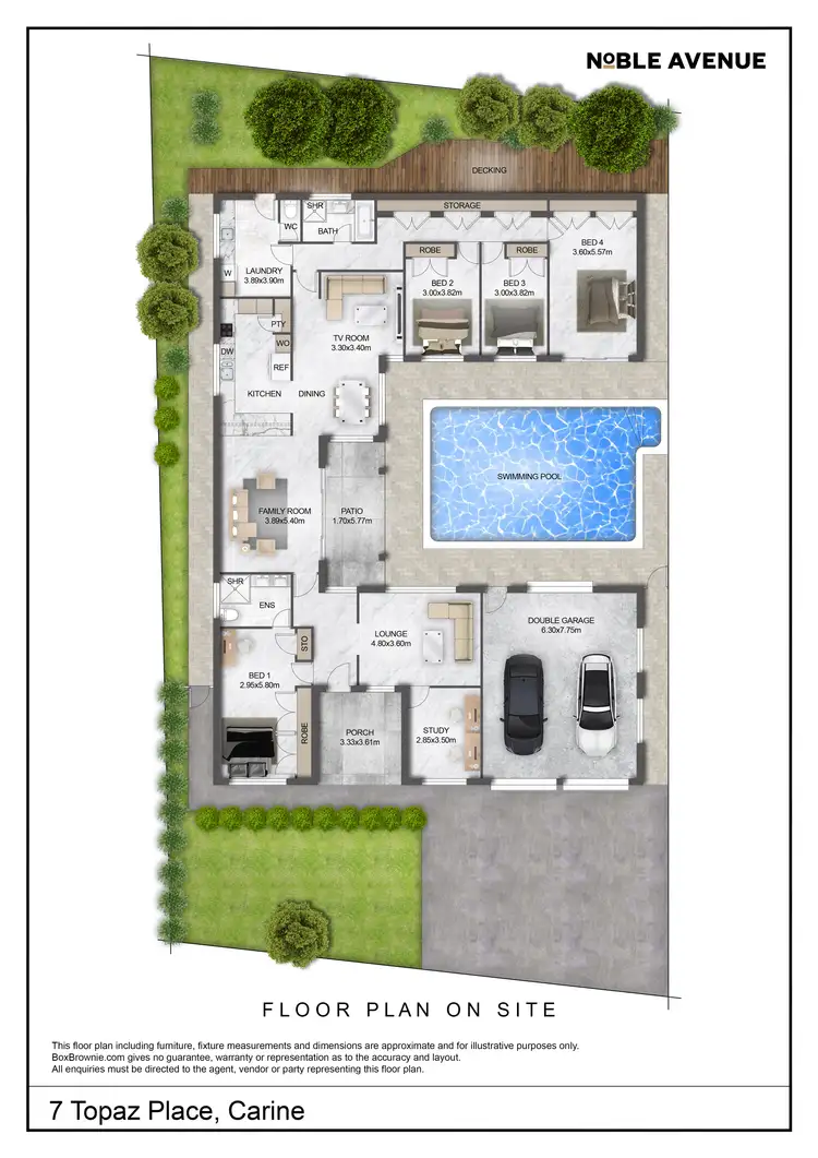 Floorplan of Homely house listing, 7 Topaz Place, Carine WA 6020