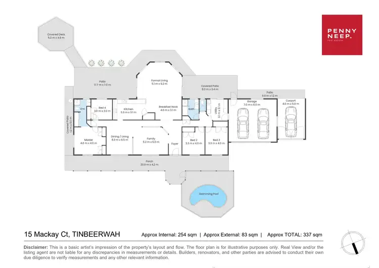 Floorplan of Homely rural property listing, 15 Mackay Court, Tinbeerwah QLD 4563