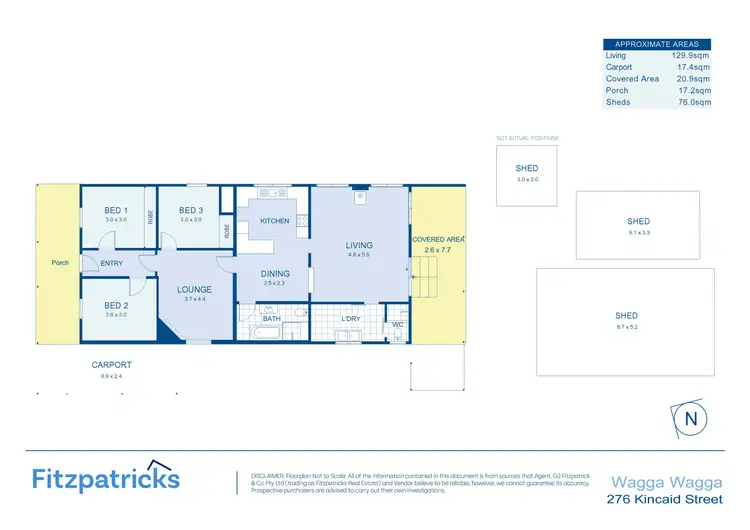 Floorplan of Homely house listing, 276 Kincaid Street, Wagga Wagga NSW 2650