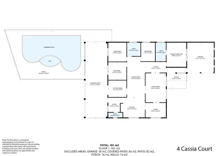 Floorplan of Homely house listing, 4 Cassia Court, Annandale QLD 4814