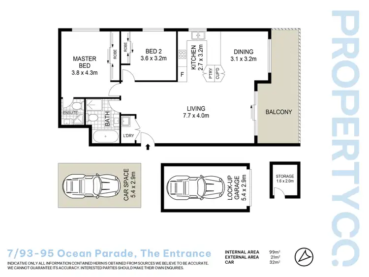 Floorplan of Homely apartment listing, 7/93-95 Ocean Parade, The Entrance NSW 2261