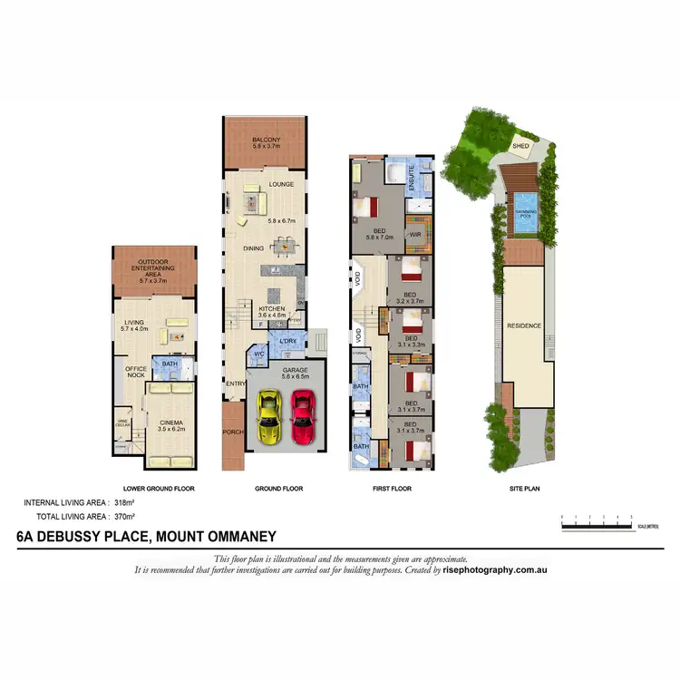 Floorplan of Homely house listing, 6a Debussy Place, Mount Ommaney QLD 4074