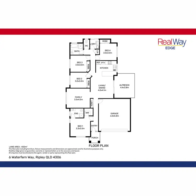 Floorplan of Homely house listing, 6 Waterfern Way, Ripley QLD 4306