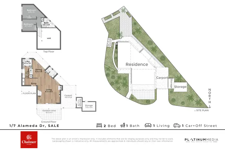 Floorplan of Homely house listing, 1/7 Alameda Drive, Sale VIC 3850