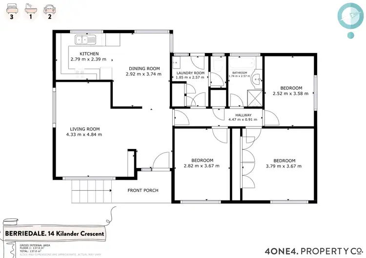 Floorplan of Homely house listing, 14 Kilander Crescent, Berriedale TAS 7011