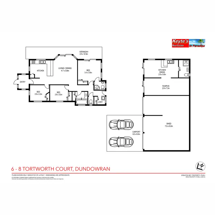 Floorplan of Homely house listing, 6-8 Tortworth Court, Dundowran QLD 4655