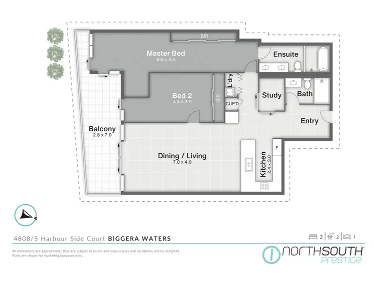 Floorplan of Homely apartment listing, 4808/5 Harbourside Court, Biggera Waters QLD 4216