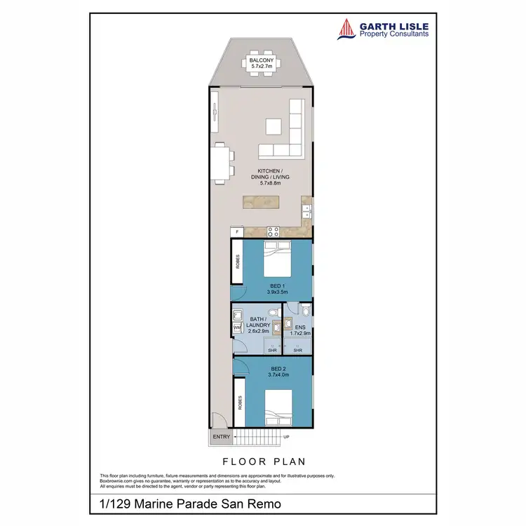Floorplan of Homely unit listing, 1/129 Marine Parade, San Remo VIC 3925
