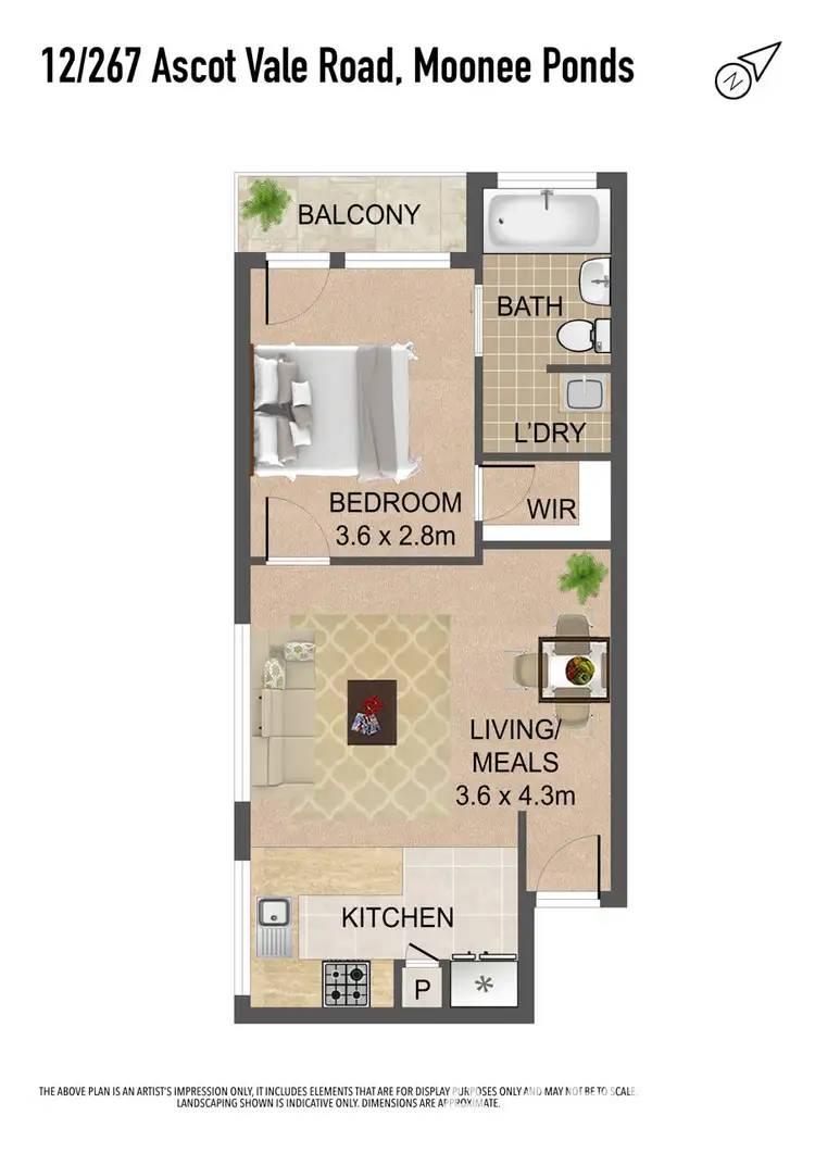 Floorplan of Homely apartment listing, 12/267 Ascot Vale Road, Moonee Ponds VIC 3039