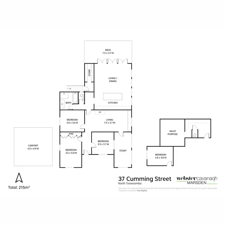 Floorplan of Homely house listing, 37 Cumming Street, North Toowoomba QLD 4350