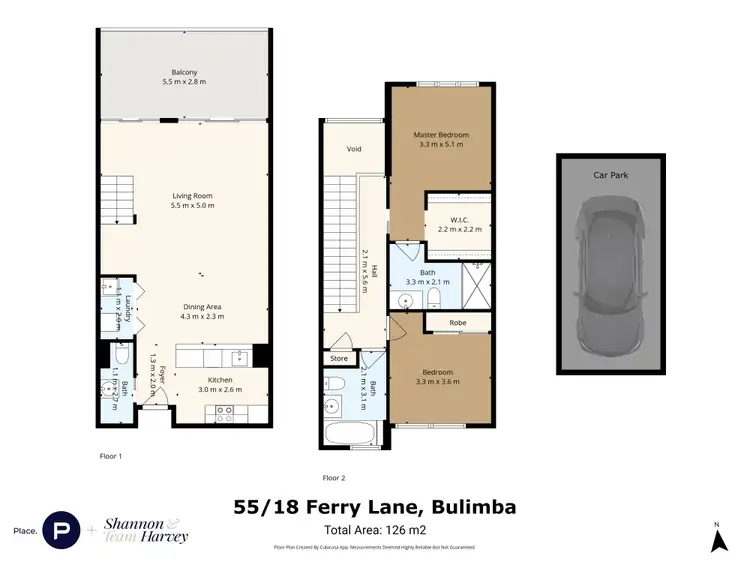 Floorplan of Homely unit listing, 55/18 Ferry Lane, Bulimba QLD 4171