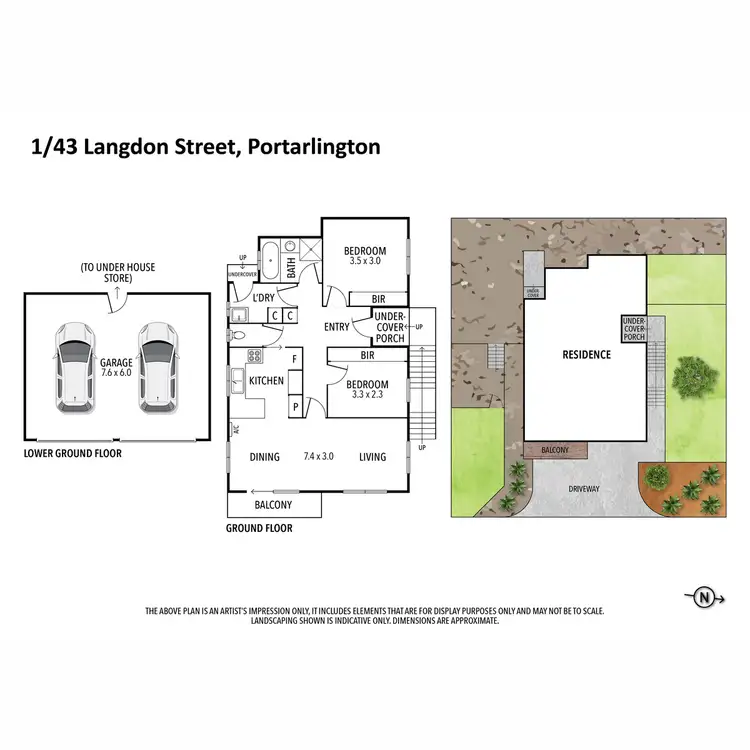Floorplan of Homely unit listing, 1/43 Langdon Street, Portarlington VIC 3223