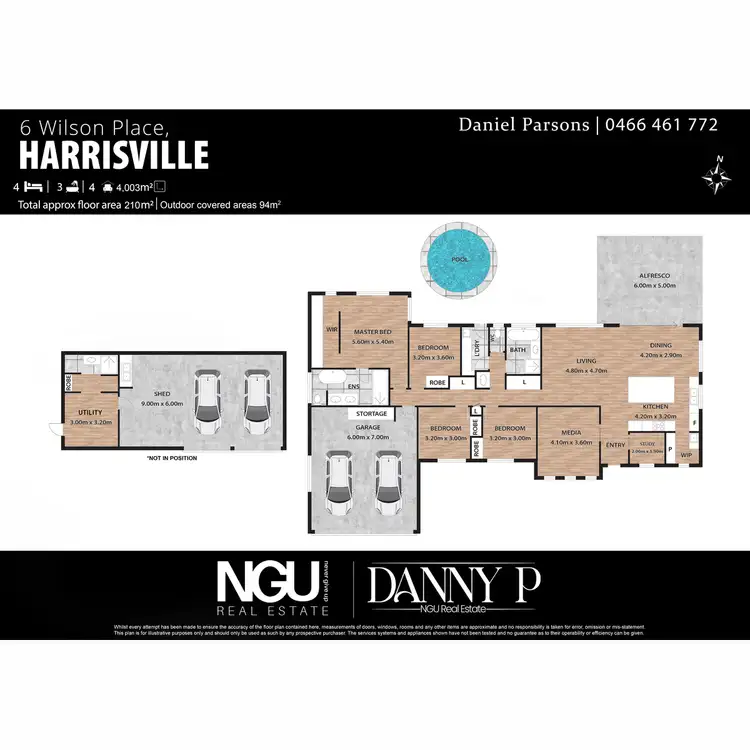 Floorplan of Homely house listing, 6 Wilson Place, Harrisville QLD 4307