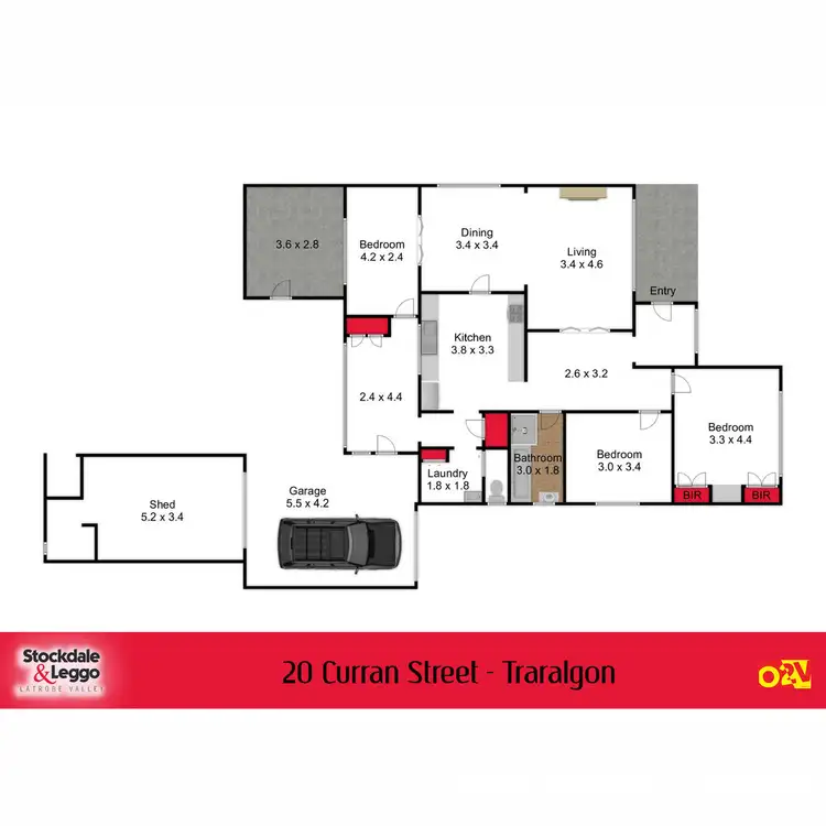 Floorplan of Homely house listing, 20 Curran Street, Traralgon VIC 3844