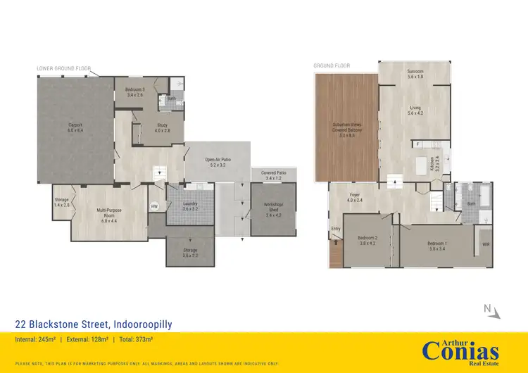 Floorplan of Homely house listing, 22 Blackstone Street, Indooroopilly QLD 4068