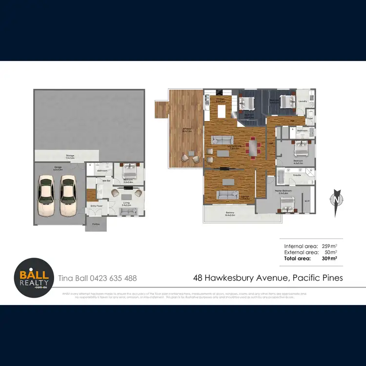 Floorplan of Homely house listing, 48 Hawkesbury Avenue, Pacific Pines QLD 4211