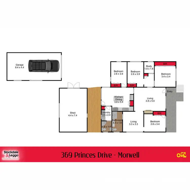 Floorplan of Homely house listing, 369 Princes Drive, Morwell VIC 3840
