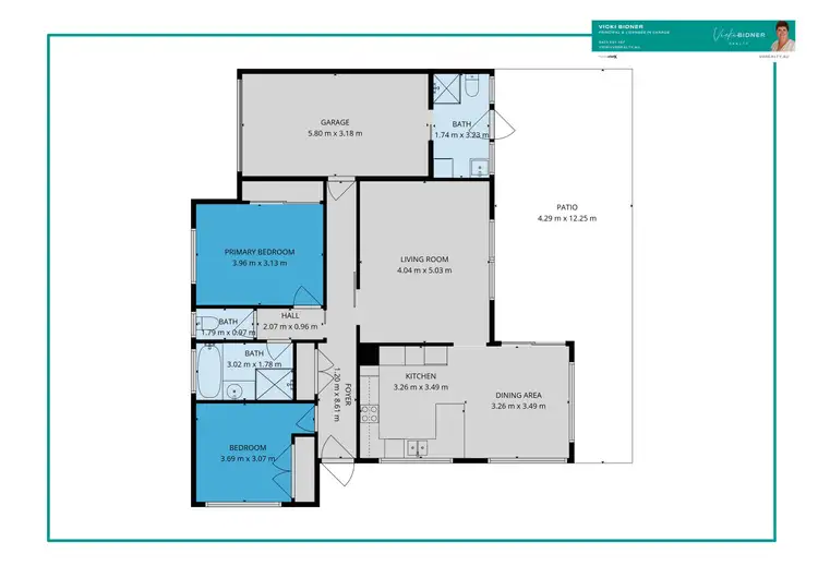 Floorplan of Homely villa listing, 1/8 Argo Place, Forster NSW 2428
