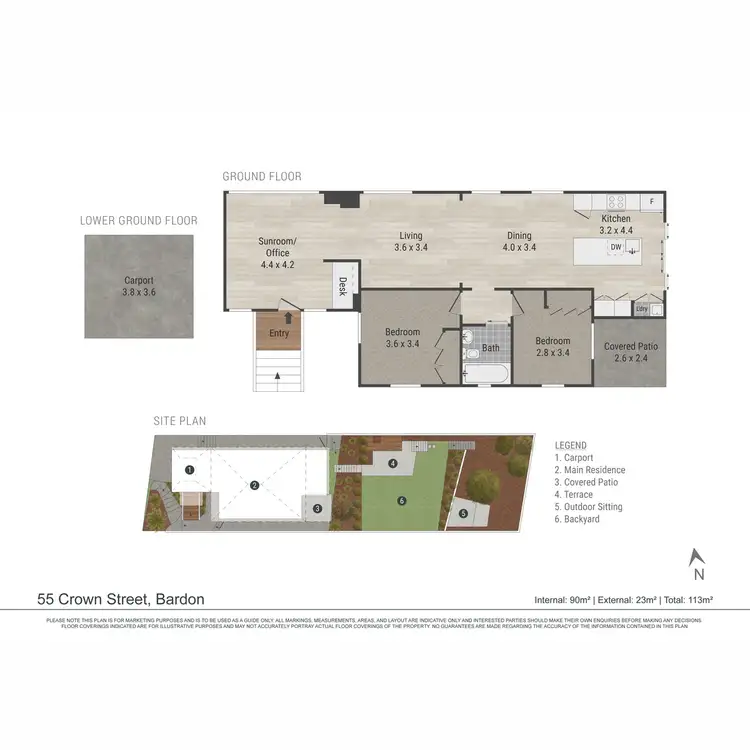 Floorplan of Homely house listing, 55 Crown Street, Bardon QLD 4065
