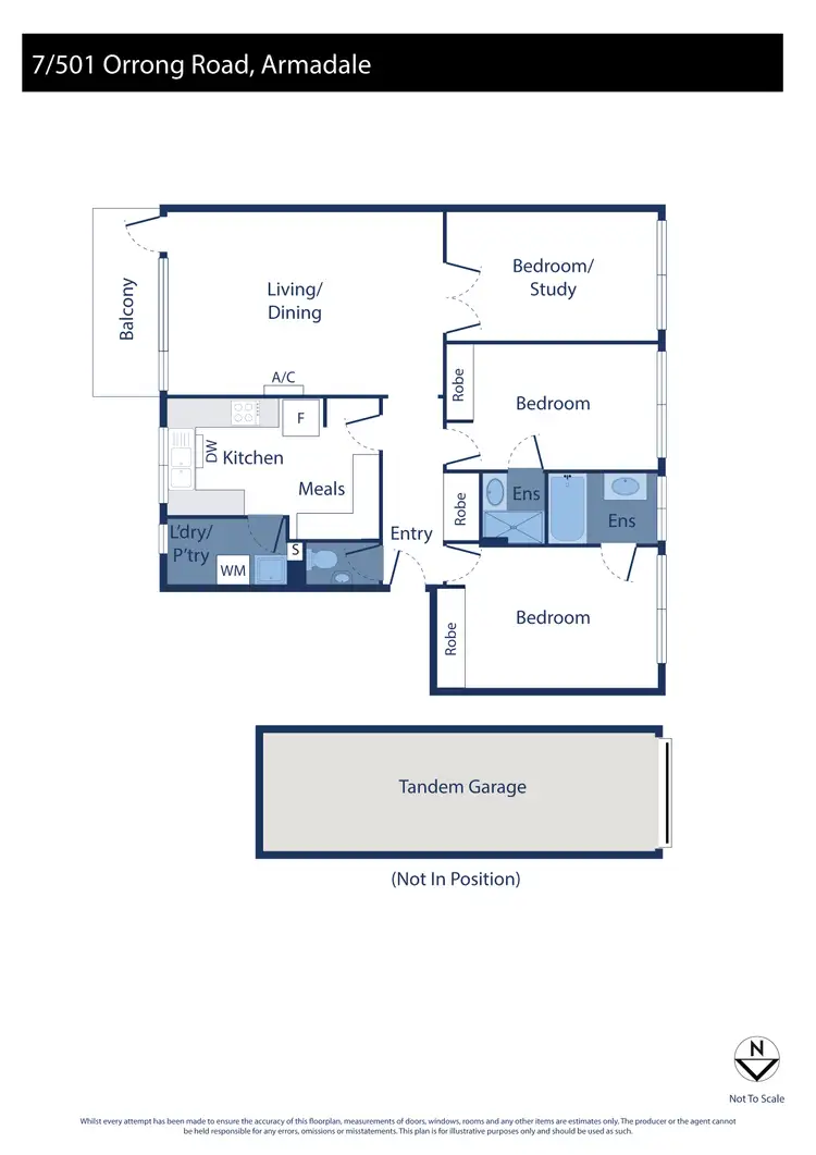 Floorplan of Homely apartment listing, 7/501 Orrong Road, Armadale VIC 3143