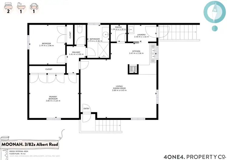 Floorplan of Homely unit listing, 3/82a Albert Road, Moonah TAS 7009