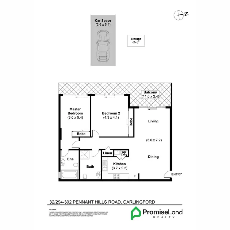 Floorplan of Homely apartment listing, 32/294-302 Pennant Hills Road, Carlingford NSW 2118