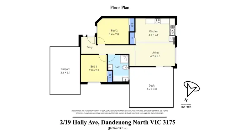Floorplan of Homely house listing, 2/19 Holly Avenue, Dandenong North VIC 3175
