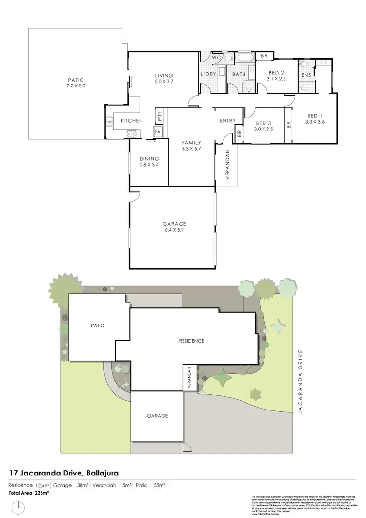 Floorplan of Homely house listing, 17 Jacaranda Drive, Ballajura WA 6066