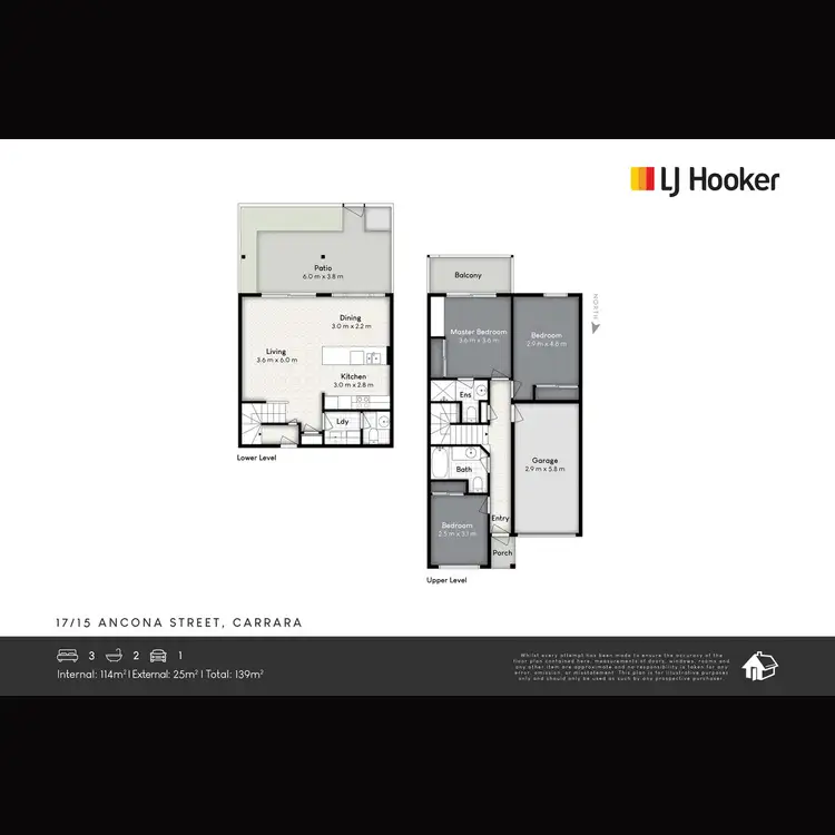 Floorplan of Homely townhouse listing, 17/15 Ancona Street, Carrara QLD 4211