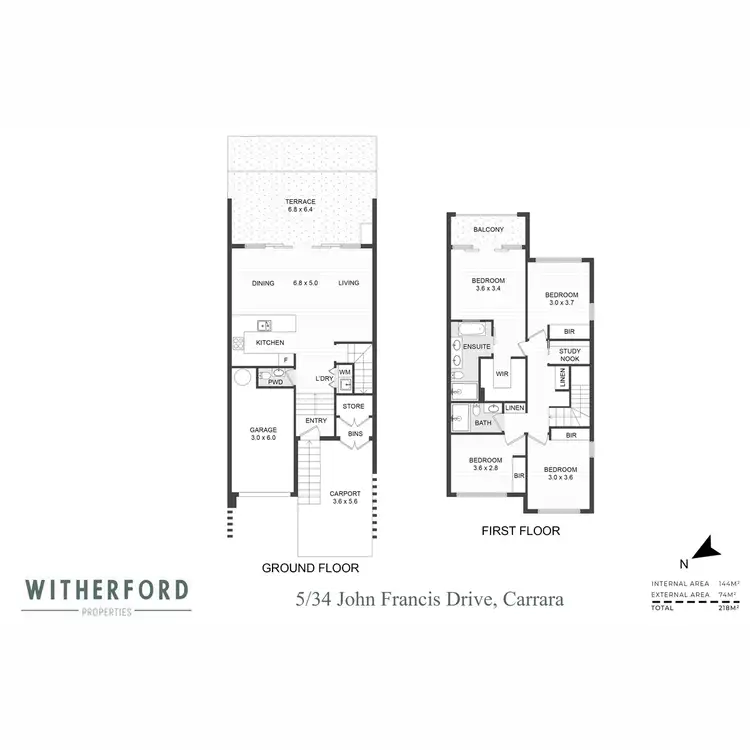 Floorplan of Homely townhouse listing, 5/34 John Francis Drive, Carrara QLD 4211