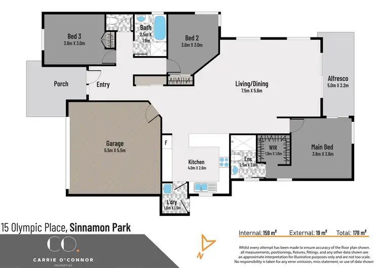 Floorplan of Homely house listing, 15 Olympic Place, Sinnamon Park QLD 4073